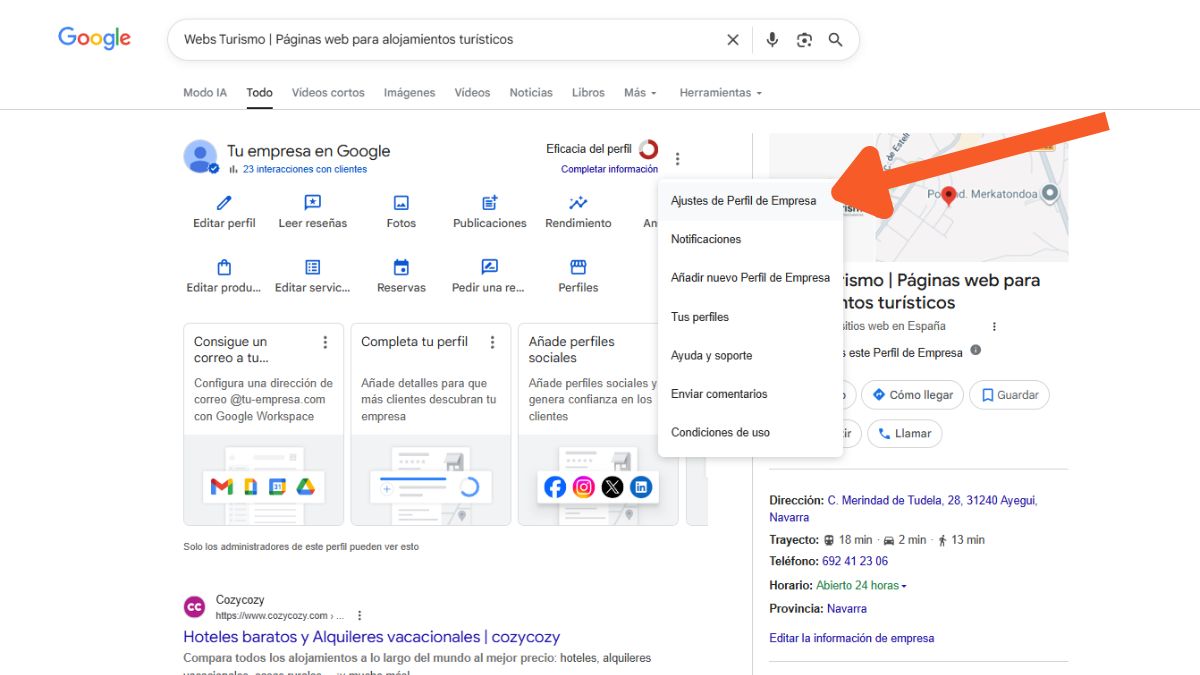 como dar acceso a alquien en tu perfil de google my business