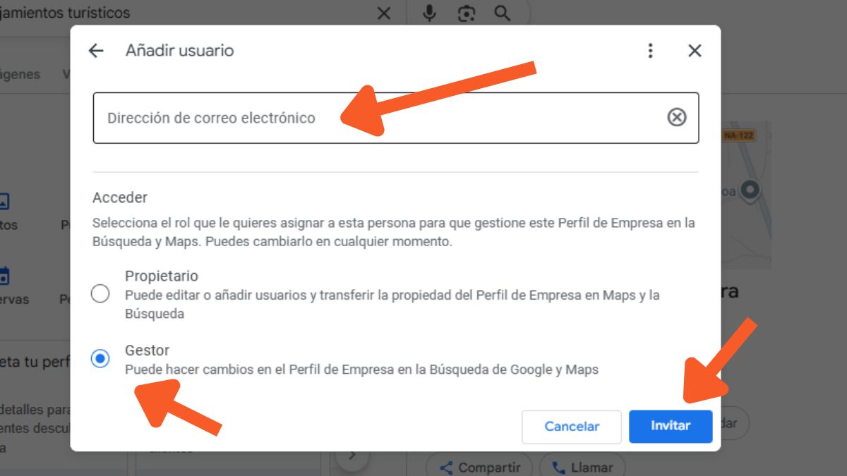 como dar acceso a alguien a tu fucha de google my business
