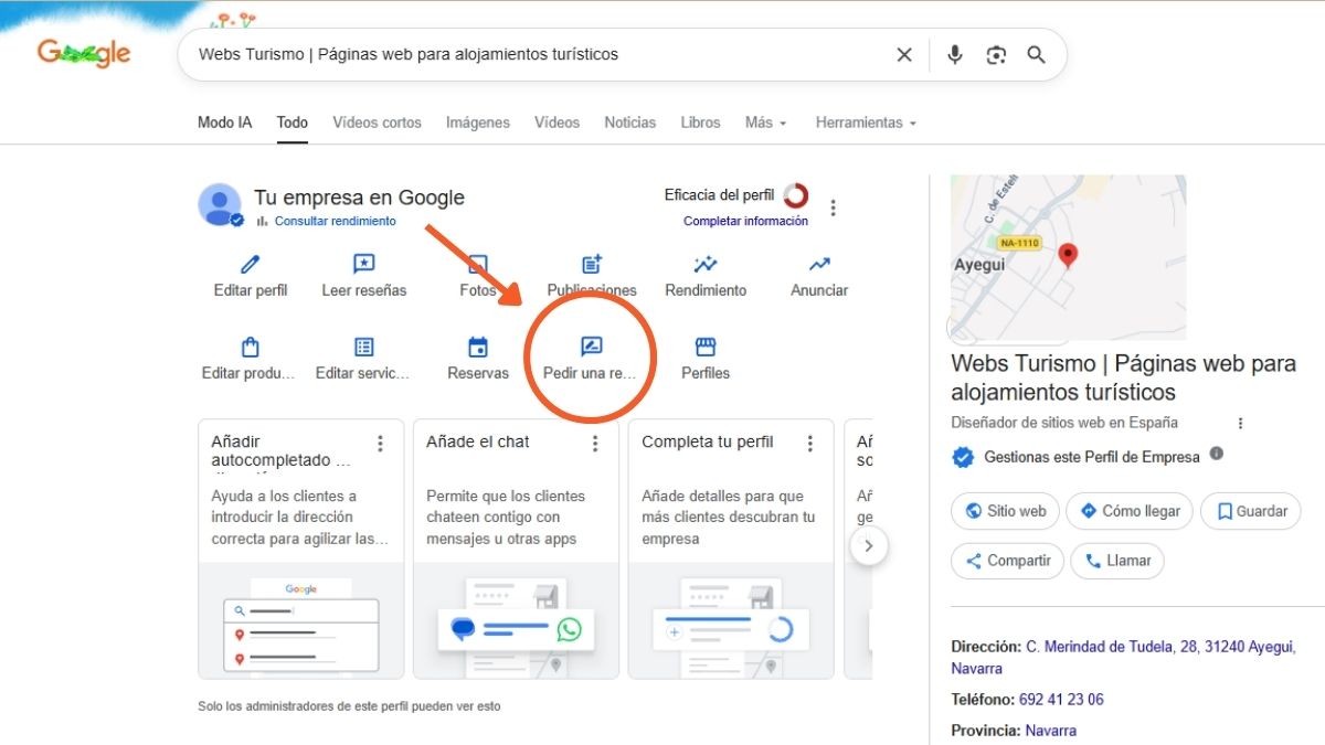 como pedir reseñas para la ficha de google